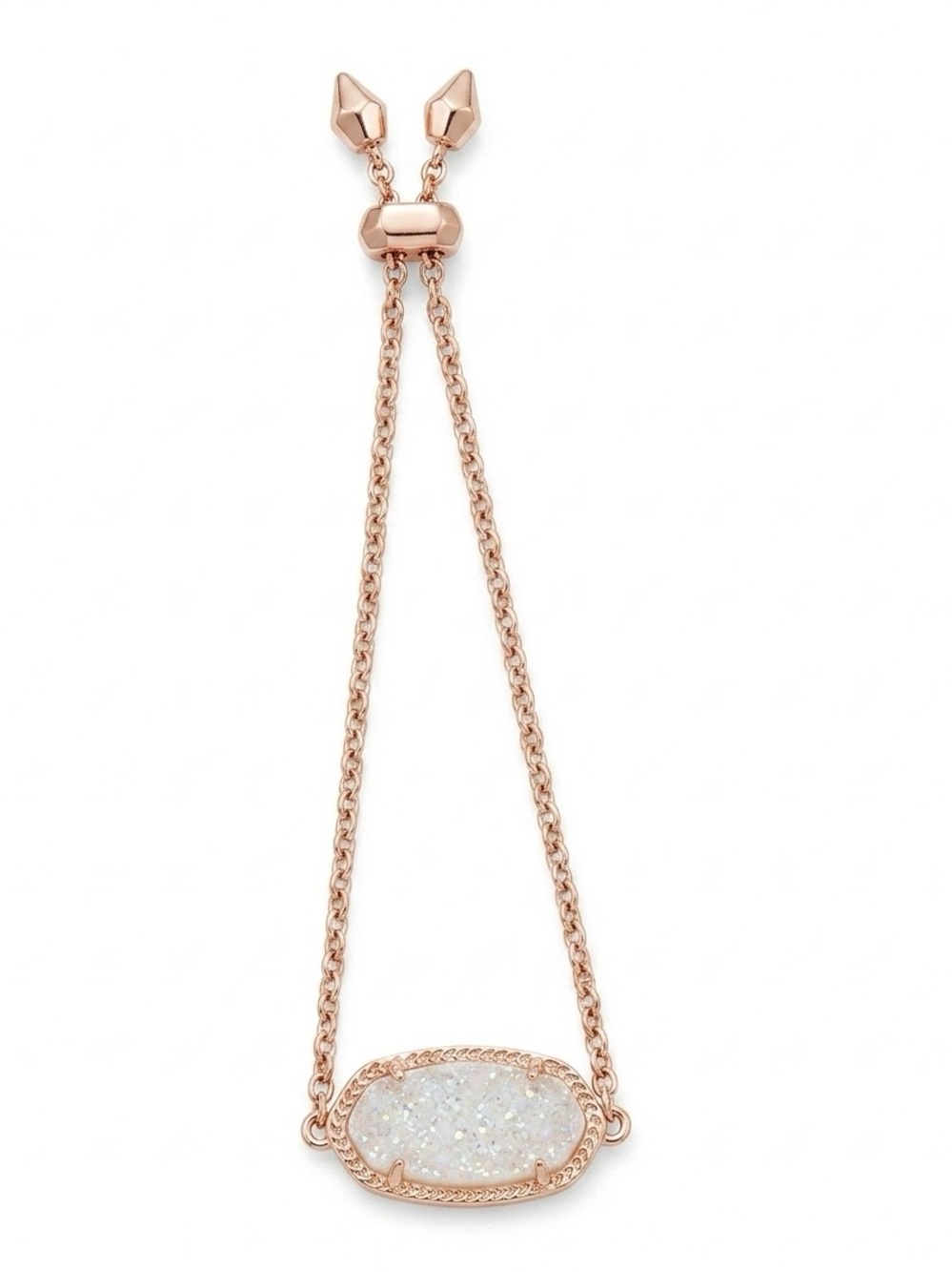 Kendra Scott Rose Gold Bracelet with White Druzy